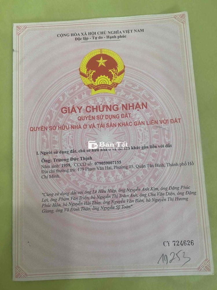 bán nhà sổ hồng chung - giếng khoan có lọc - nội thất cơ bản