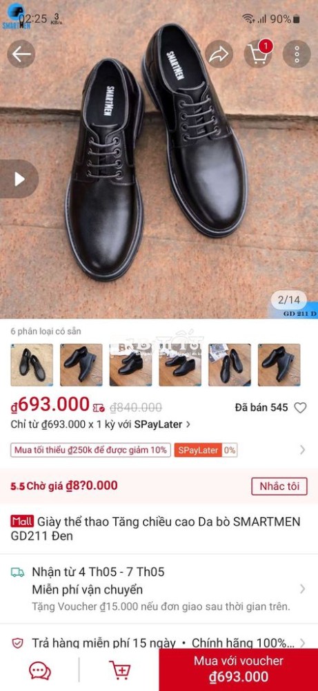 Giày Smartmen Size 41 - Chỉ Mang Thử, Còn Mới Tinh!