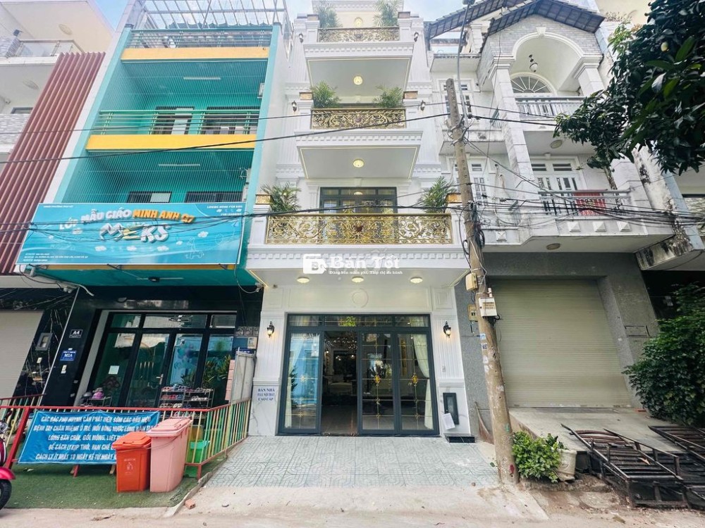 Bán nhà phố đẹp co thang máy ngang 5mX19m 5PN KDC Sài Gòn Chợ Lớn Q7