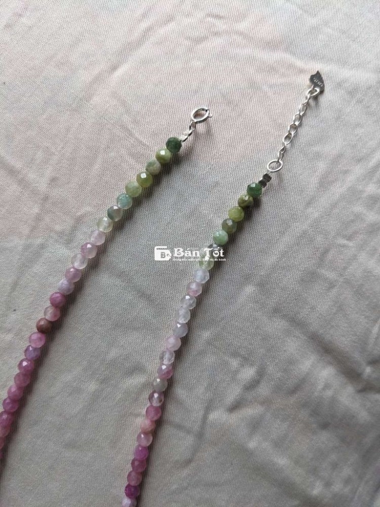 Chocker Tourmaline khoá bạc