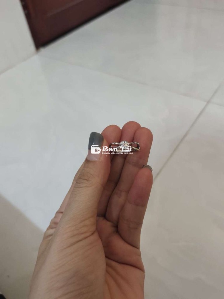 Nhẫn bạc xi trắng