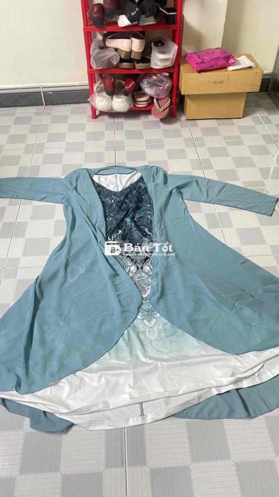 Set đầm thun maxi đi biển sang chảnh
