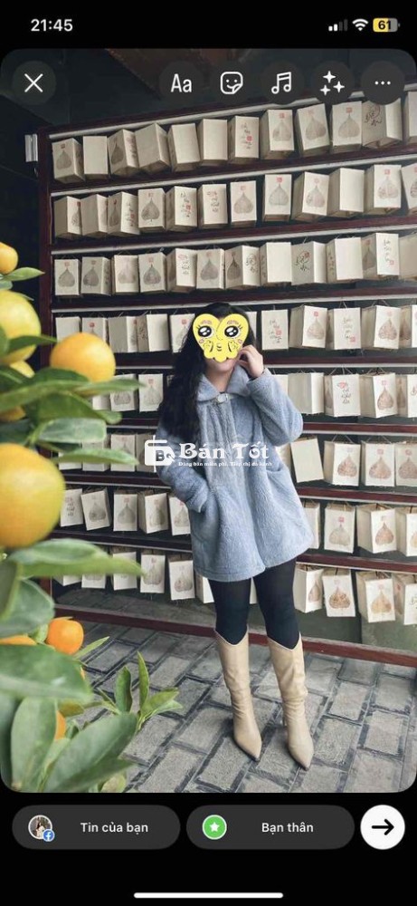 Set áo lông, quần cách nhiệt, bốt da size 38