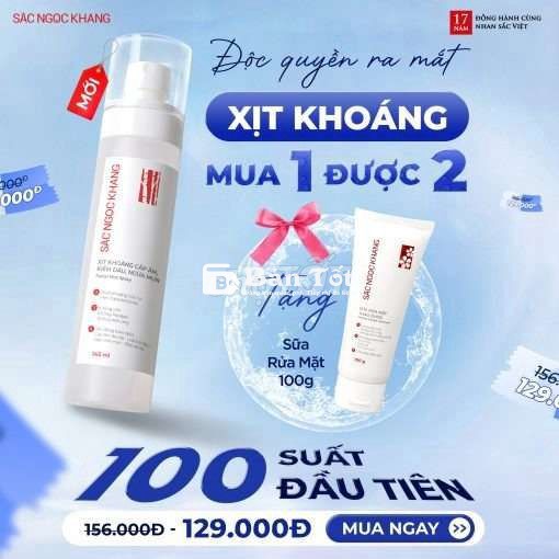 XỊT KHOÁNG CẤP ẨM, KIỀM DẦU, NGỪA MỤN