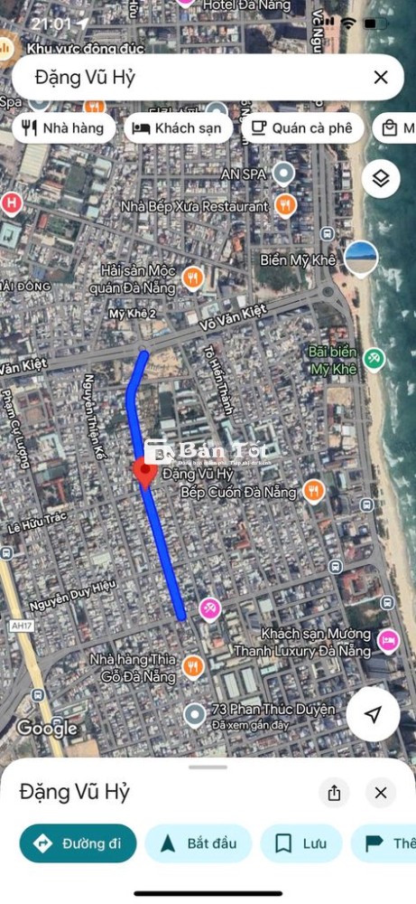 GIẢM 1 TỶ! BÁN ĐẤT - 176M2 - 21 TỶ -  MT ĐẶNG VŨ HỶ -Q. SƠN TRÀ
