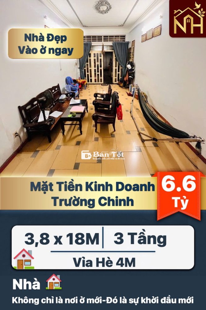 MẶT TIỀN TRƯỜNG CHINH 3 TẦNG: Chủ ngộp bán siêu gấp - Giá sập sàn