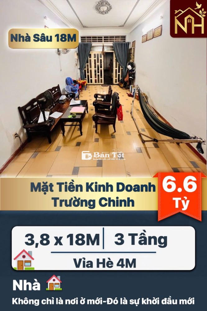 MẶT TIỀN TRƯỜNG CHINH 3 TẦNG: Chủ ngộp bán siêu gấp - Giá sập sàn