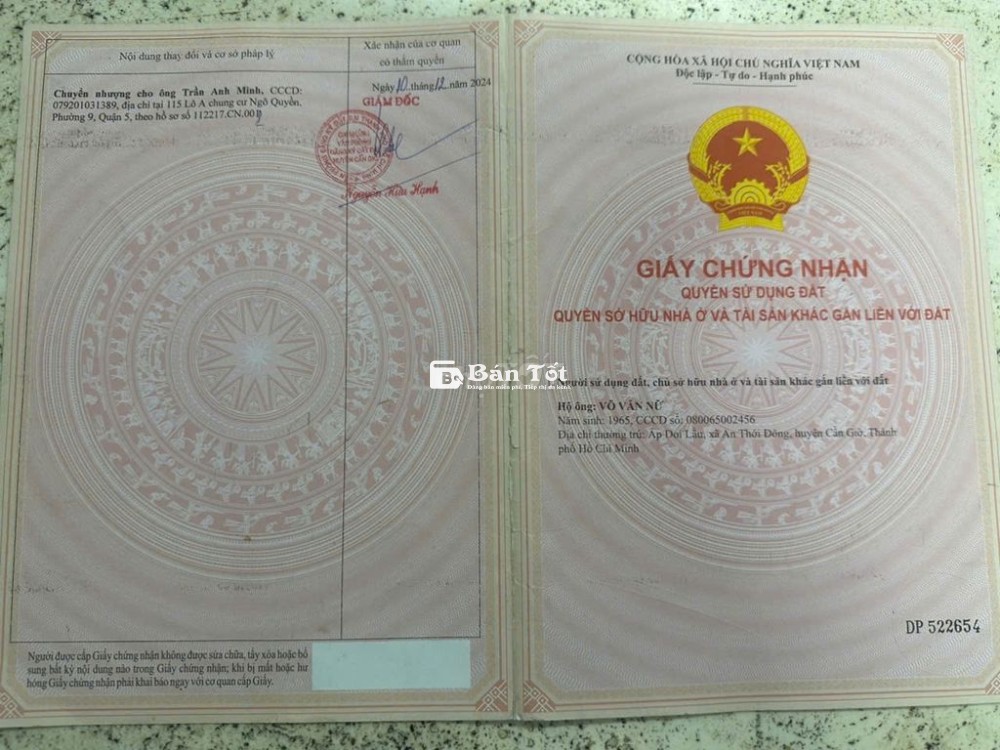 Bán đất 1002.6m², thổ cư 100% tại Xã An Thới Đông Huyện Cần Giờ