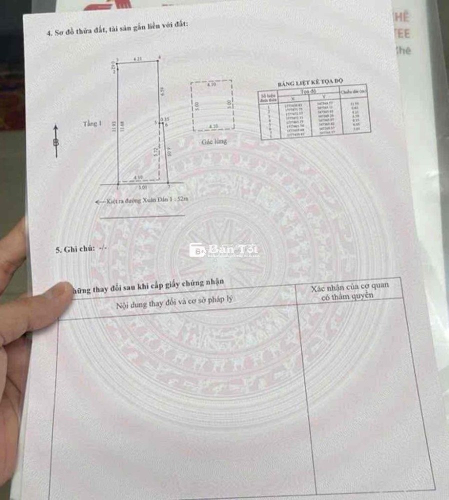 Bán nhà 1.5 Tầng Xuân Đán 1 _ đấu lưng Trần Cao Vân