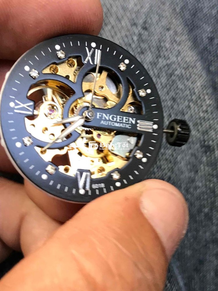 Cục máy lên dây cót vàng size mặt 32 mm