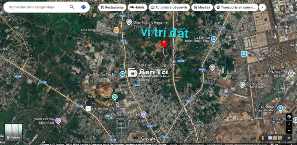 Bán đất 100m2 tc 60m gần Mỹ Phước Tân Vạn, giảm 300 triệu còn 1 tỷ 2xx