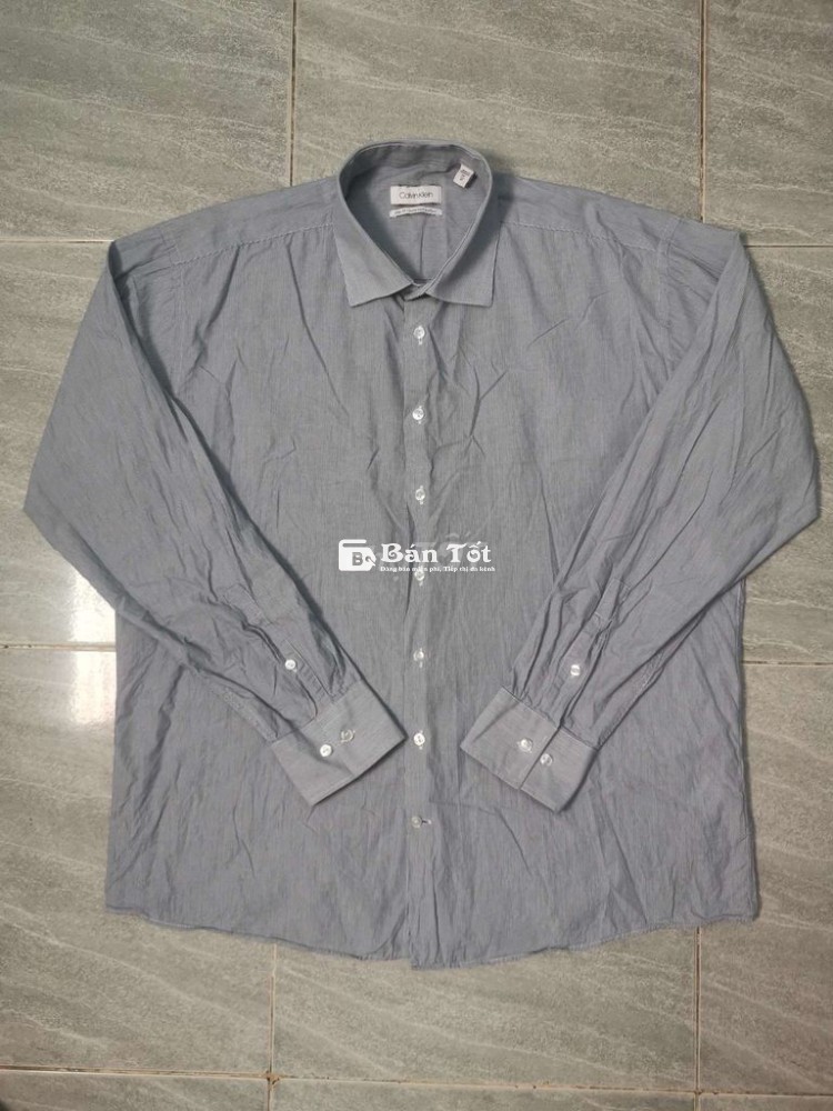 Áo sơmi Calvin Klein U.SMadeIronCustom Fit form L