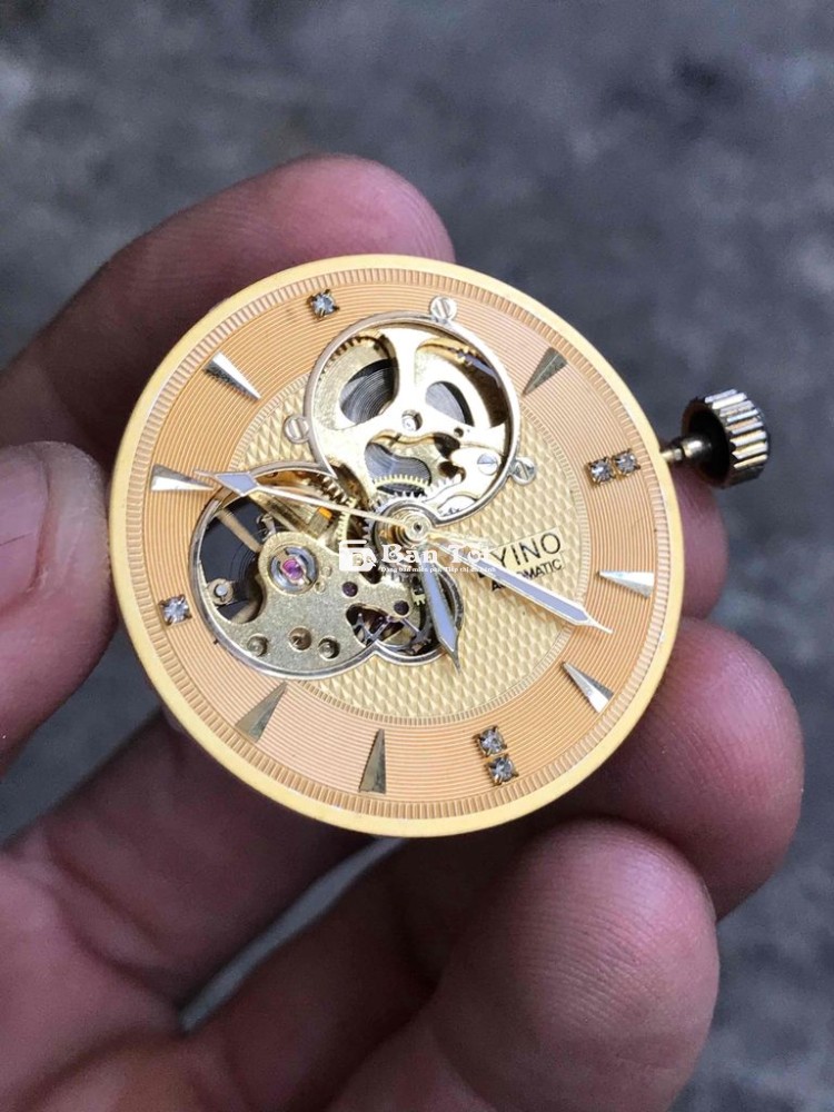 Cục máy tự động cót phụ kèm mặt size 34 mm