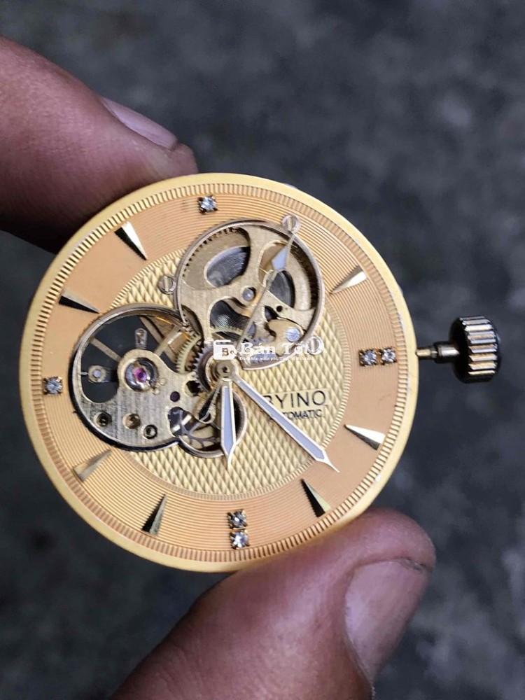 Cục máy tự động cót phụ kèm mặt size 34 mm