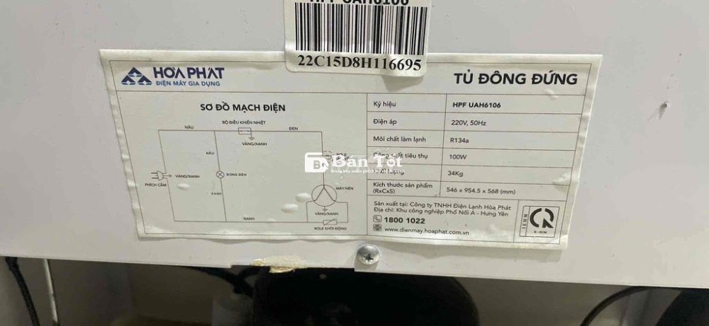 tủ đông mini hoà phát trữ sữa con bh