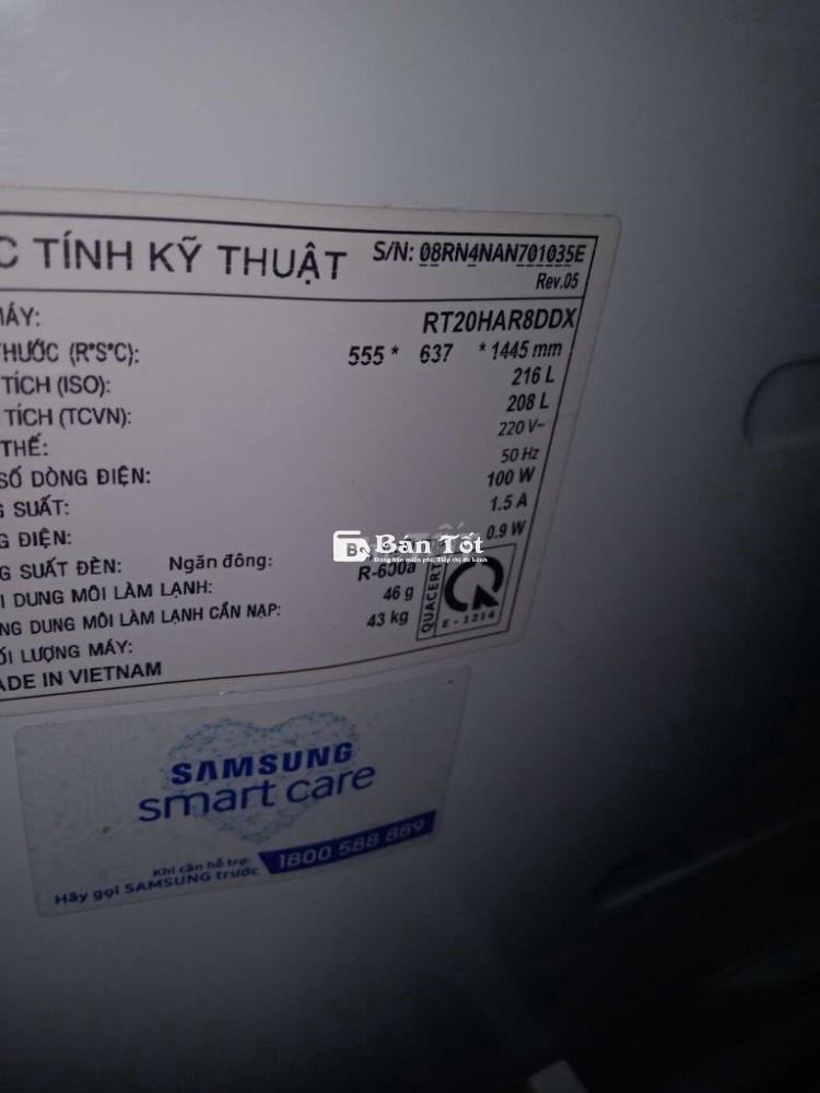 Tủ Samsung mới  inverter