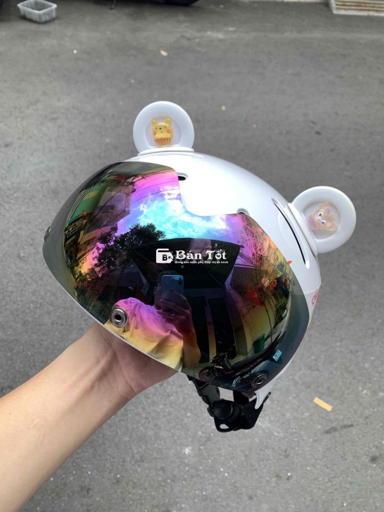 Nón tai mèo cute kính hít chống nắng uv
