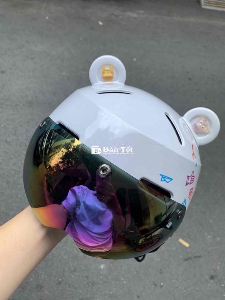 Nón tai mèo cute kính hít chống nắng uv