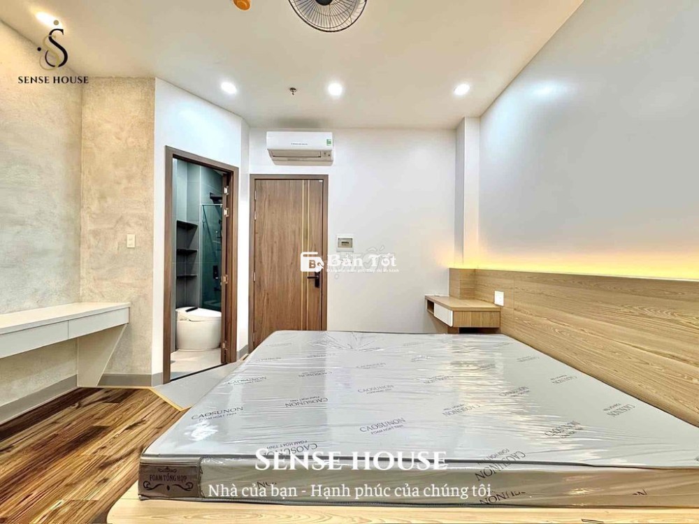 Studio full nội thất mới, bếp riêng, ban công 2 mặt, bao phí ngay Aeon