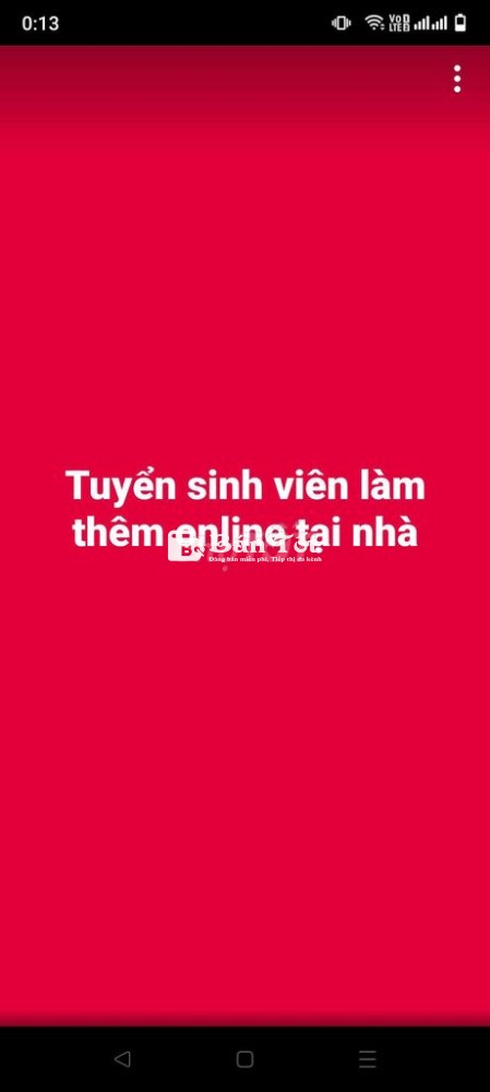 Tuyển sinh viên làm thêm online tại nhà.