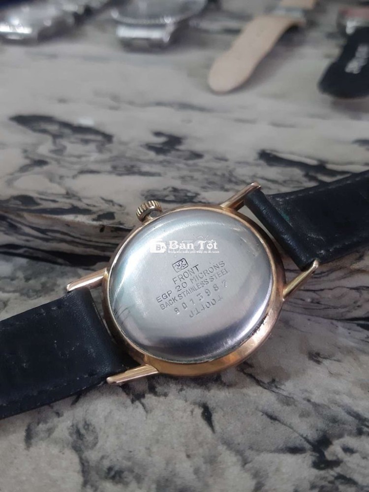 Đồng hồ cơ xưa Sei.ko cót tay xưa 34mm bọc vàng 20mcr  