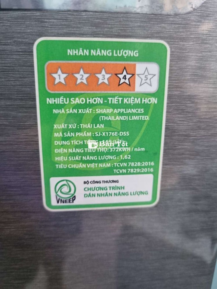 THANH LÍ TỦ LẠNH SHARP INVERTER 165L GIÁ RẺ