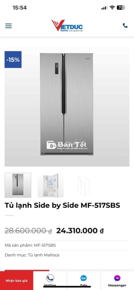 Thanh lý tủ lạnh HAFELE ĐỨC còn như mới  
