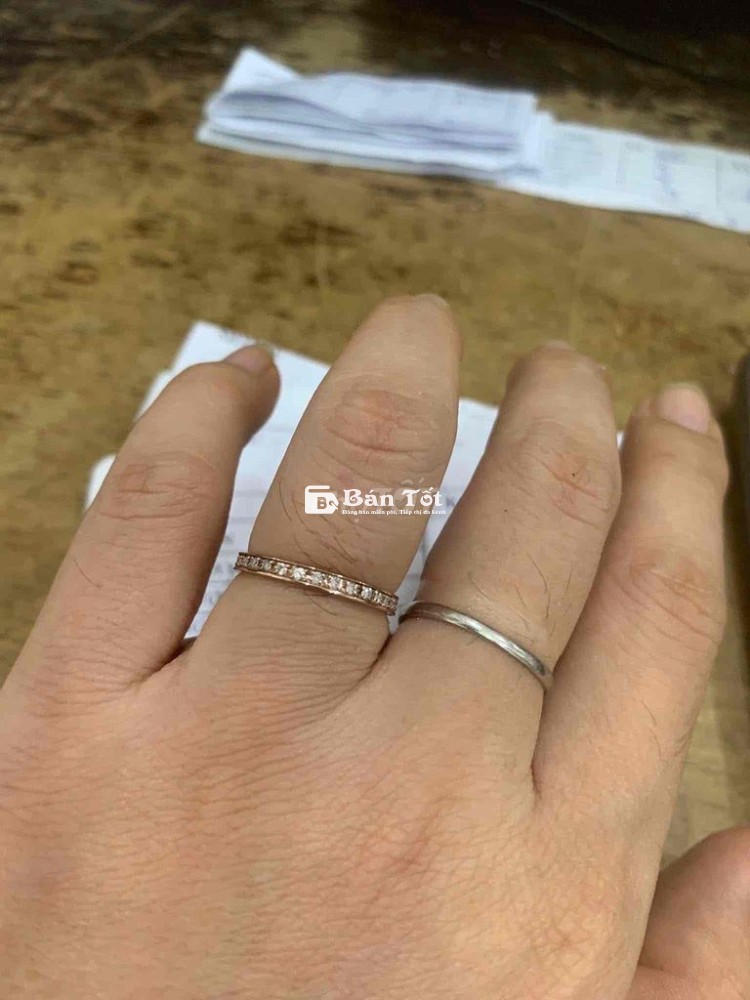 Nhẫn Vàng Hồng K10 Gắn Kim Cương Tự Nhiên 0.2ct - Size 16.5  
