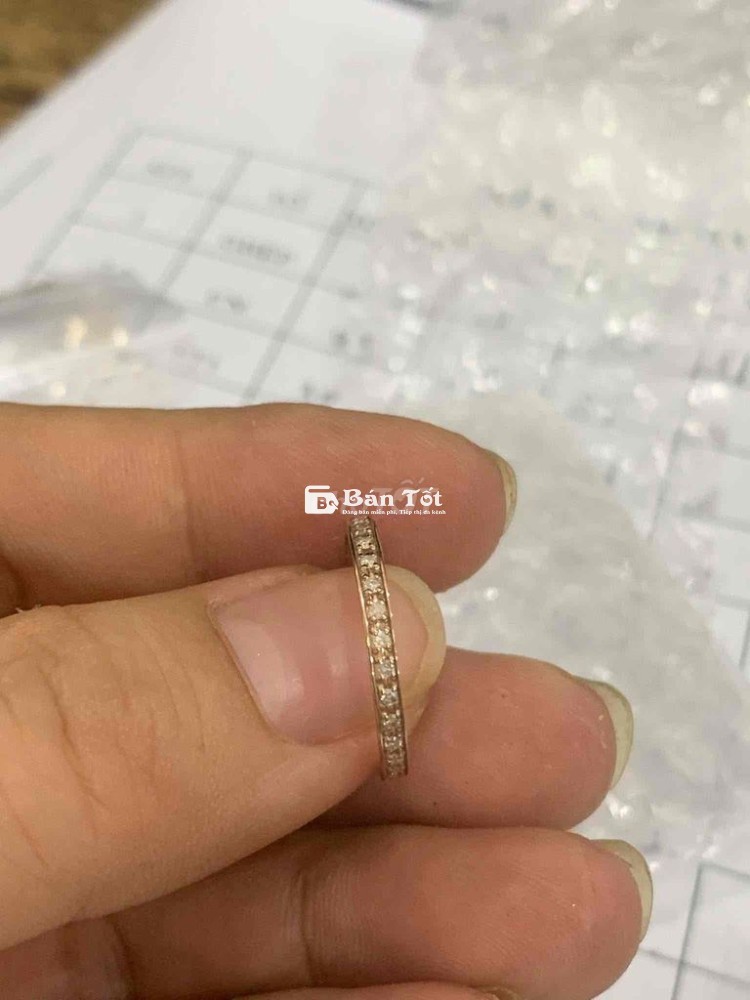 Nhẫn Vàng Hồng K10 Gắn Kim Cương Tự Nhiên 0.2ct - Size 16.5  