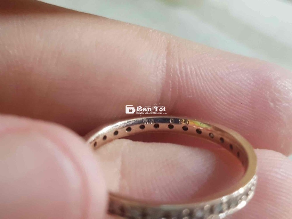 Nhẫn Vàng Hồng K10 Gắn Kim Cương Tự Nhiên 0.2ct - Size 16.5  