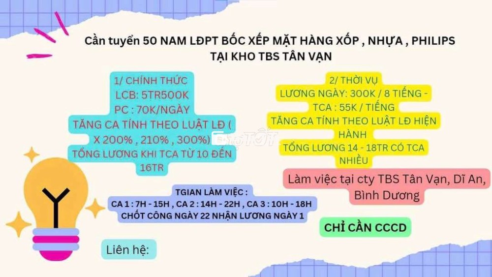 Tuyển Lao Động Phổ Thông Bốc Xếp Nhựa Lên Container & Ngược Lại  