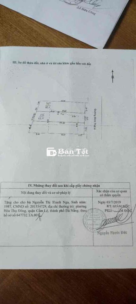 Đất mặt tiền Bình Thái 4 sát Bình Thái 1