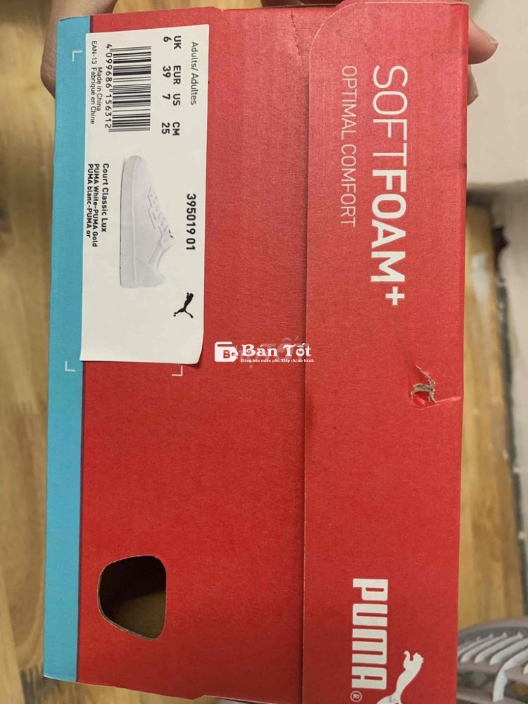 Giày Puma Court Classic Lux Chính Hãng Size 39 (25cm) - New 100%