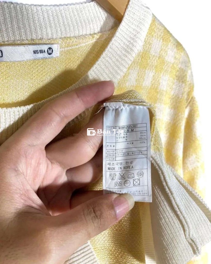 Áo  Mongtoghi Hiệu Hàn Nhà Mixxo Màu Vàng Size M L