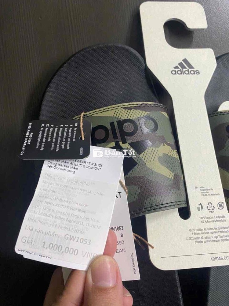 Dép Adidas thể thao mới 100% size 42VN-8UK
