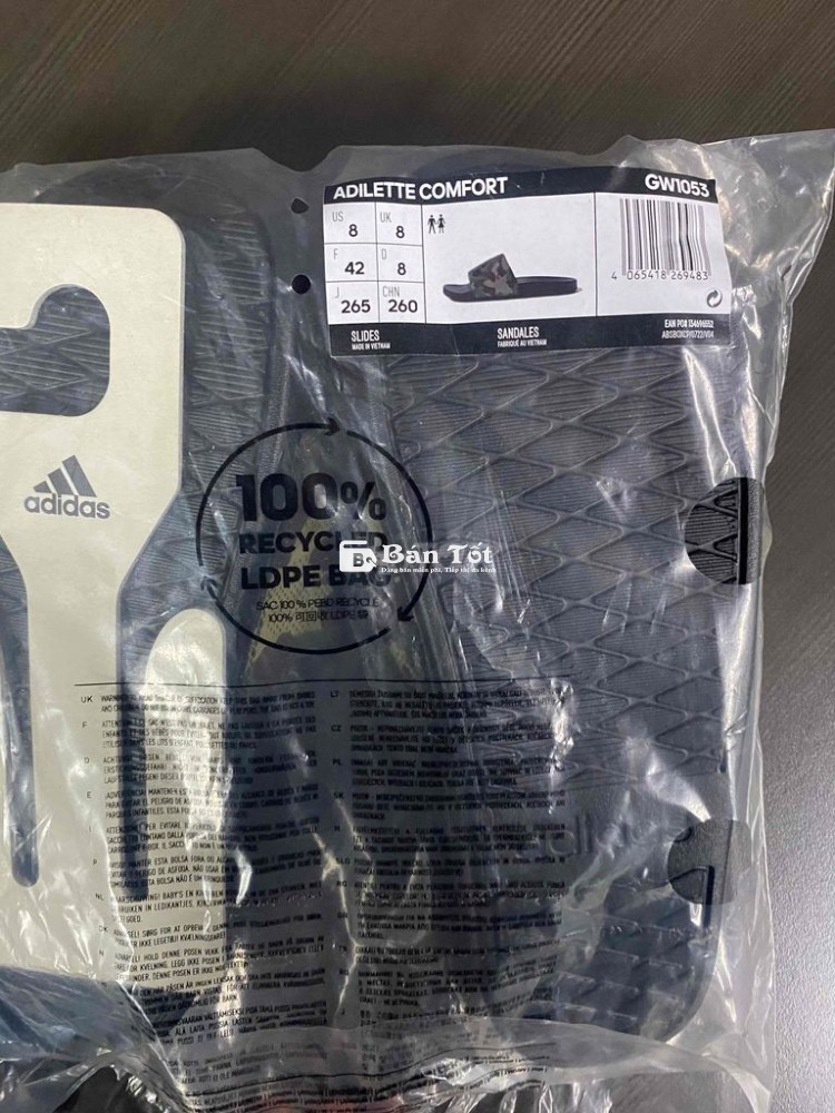 Dép Adidas thể thao mới 100% size 42VN-8UK
