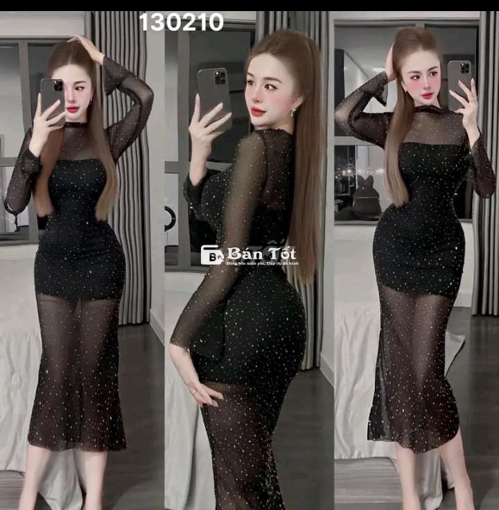 Váy lưới bling bling