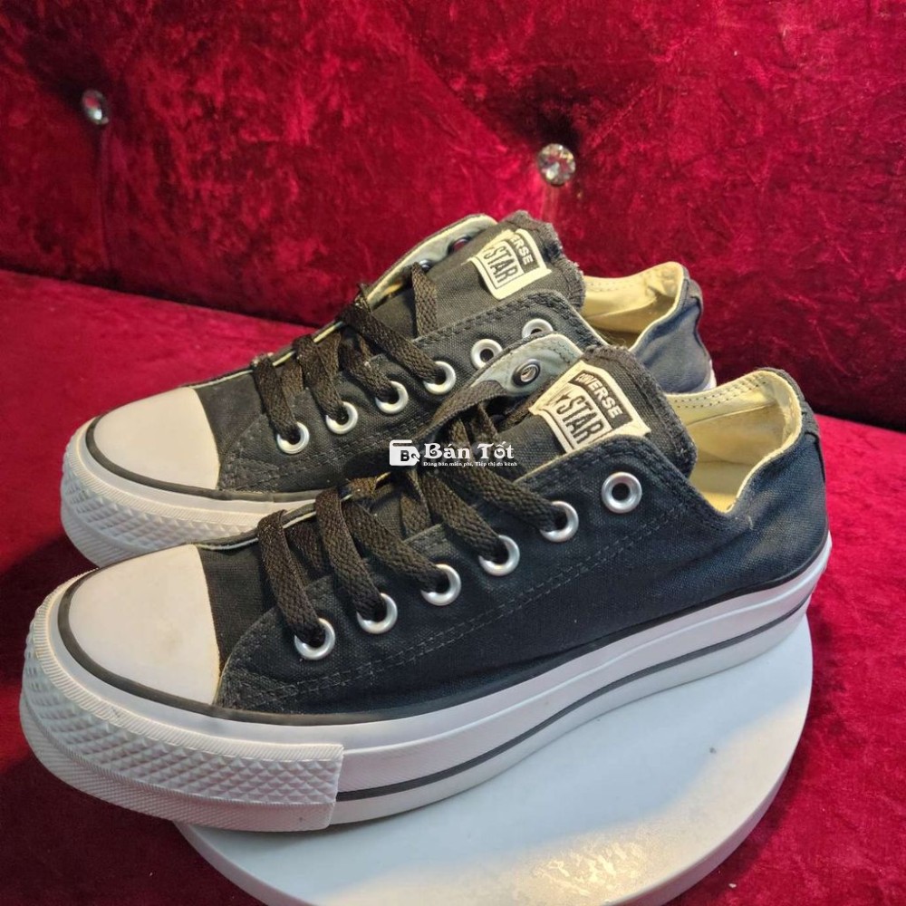 Giày Converse Size 38 Chính Hãng Dòng Tăng Chiều Cao, Độ Mới Còn Như Mới  
