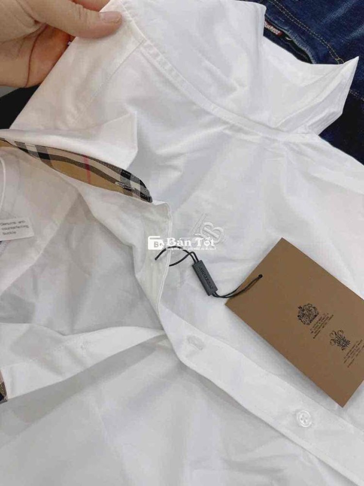 Áo Sơ Mi Nam BBR Trắng Check Hoạ Tiết Cao Cấp